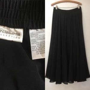 Liz Claiborne Black party maxi skirt medium long